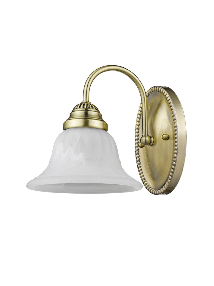 1 Light Antique Brass Bath Light Livex