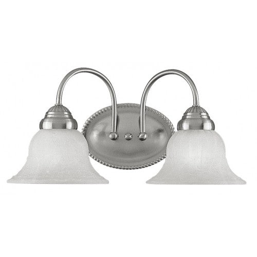 2 Light Brushed Nickel Bath Light Livex