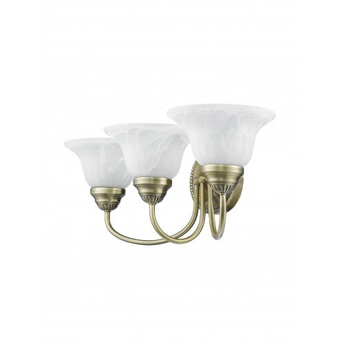 3 Light Antique Brass Bath Light Livex