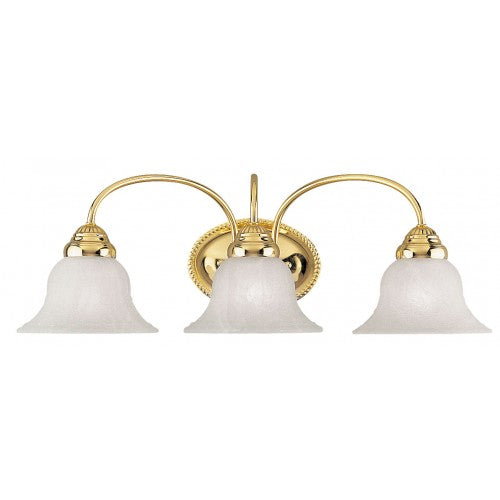 3 Light Polished Brass Bath Light Livex