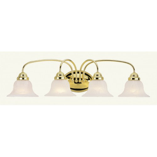 4 Light Polished Brass Bath Light Livex