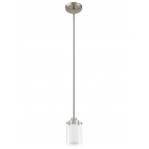 1 Light Brushed Nickel Single Pendant Livex