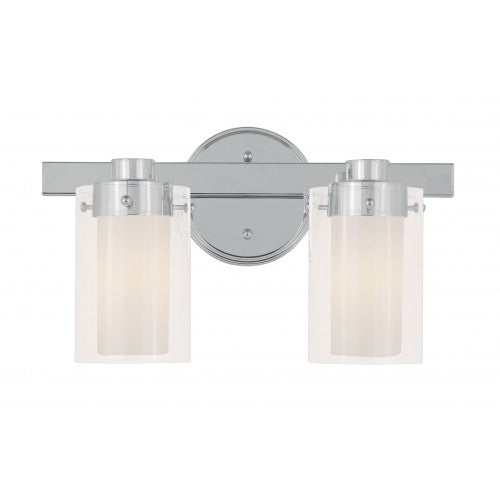 2 Light Polished Chrome Bath Light Livex