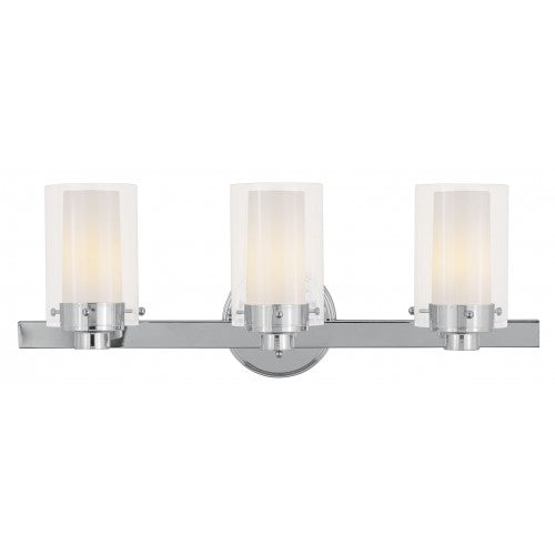 3 Light Polished Chrome Bath Light Livex