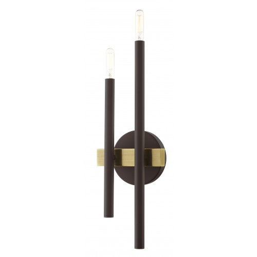 2 Light Bronze Wall Sconce Livex