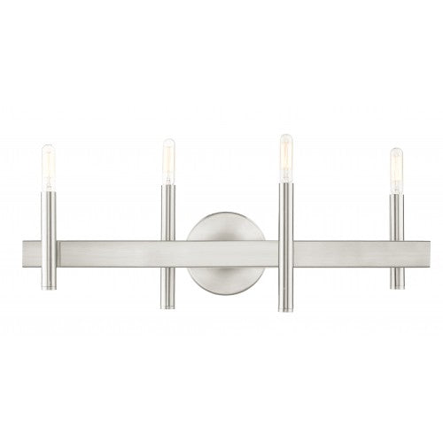 4 Light Brushed Nickel Bath Vanity Livex