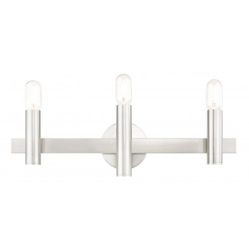 3 Light Brushed Nickel Bath Vanity Livex