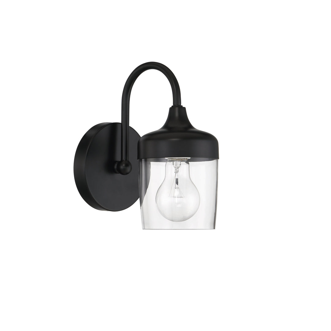 CRAFTMADE Wrenn 1 Light Wall Sconce in Flat Black