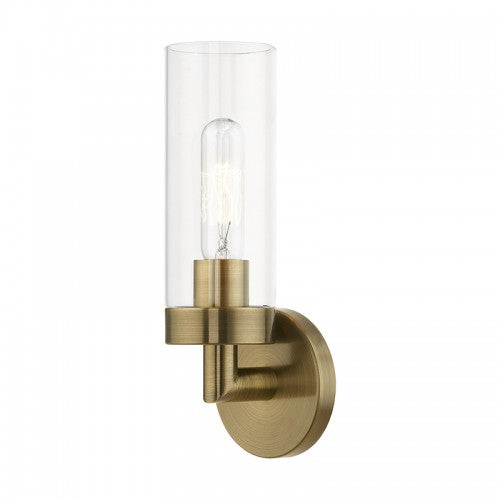 1 Light Antique Brass ADA Single Sconce Livex