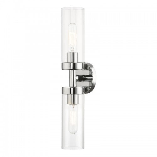 2 Light Polished Chrome ADA Vanity Sconce Livex