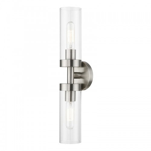 2 Light Brushed Nickel ADA Vanity Sconce Livex