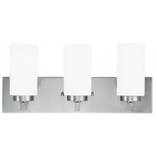 3 Light Brushed Nickel Bath Light Livex