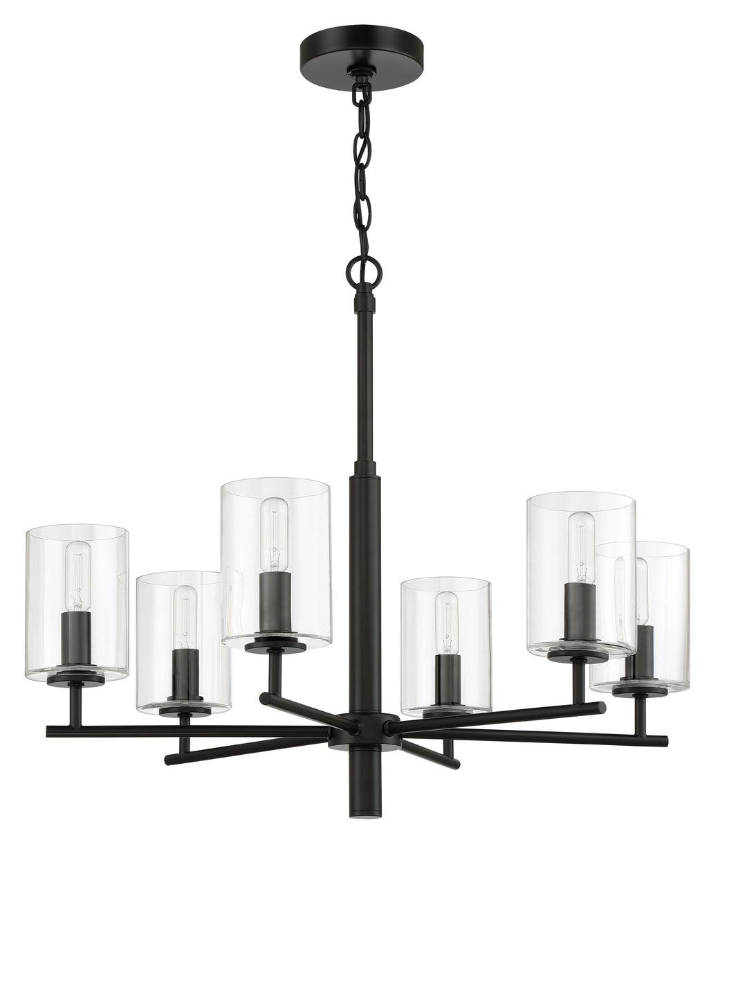 CRAFTMADE Hailie 6 Light Chandelier in Flat Black