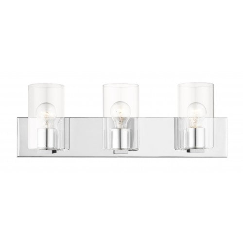 3 Light Polished Chrome Bath Vanity Livex