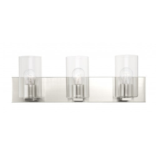 3 Light Brushed Nickel Bath Vanity Livex