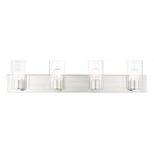 4 Light Brushed Nickel Bath Vanity Livex