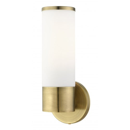 1 Light Antique Brass ADA Single Sconce Livex