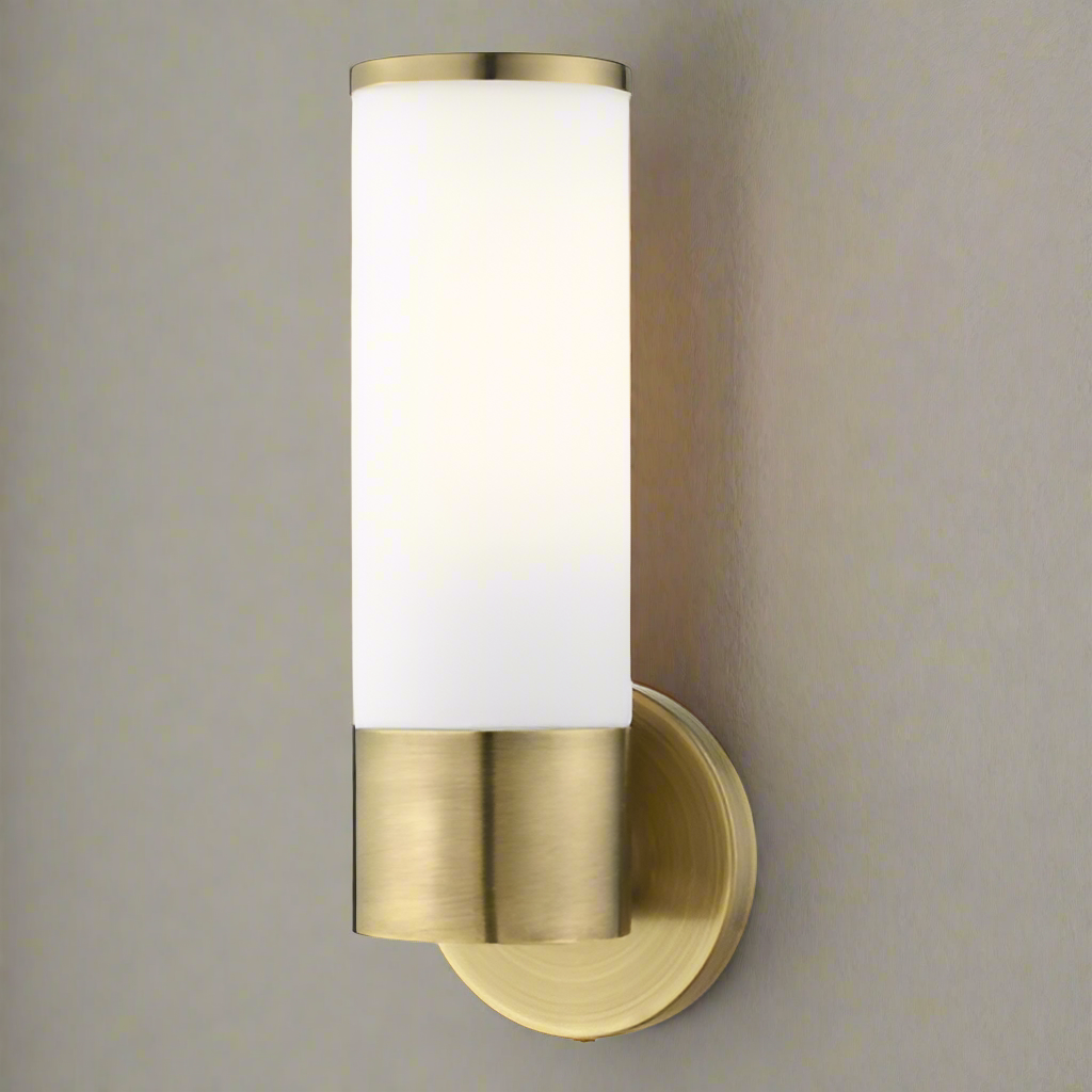 1 Light Antique Brass ADA Single Sconce Livex