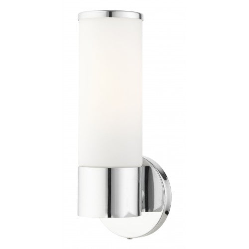 1 Light Polished Chrome ADA Single Sconce Livex