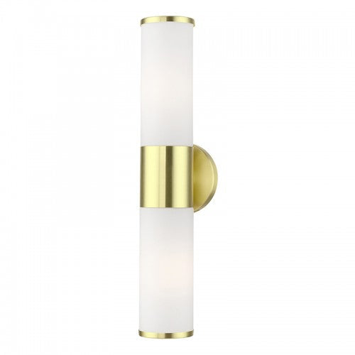 2 Light Satin Brass ADA Vanity Sconce Livex