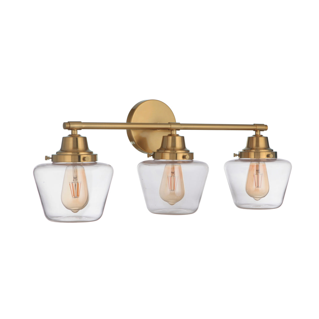 CRAFTMADE Essex 3 Light Vanity in Satin Brass