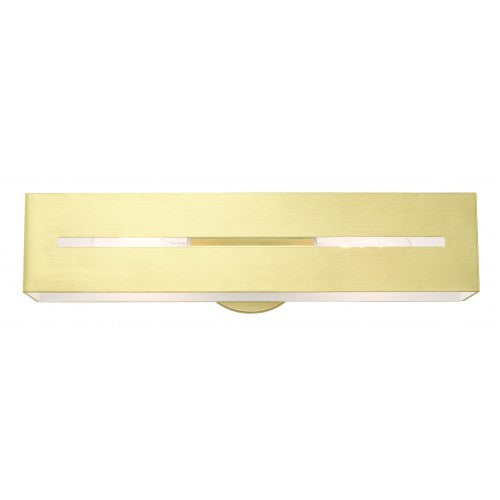 2 Light Satin Brass ADA Vanity Sconce Livex