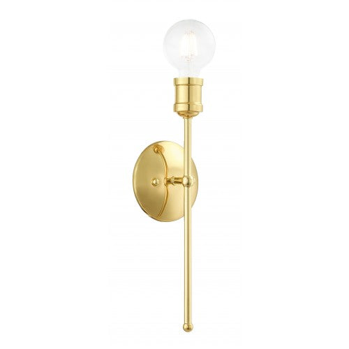 1 Light Polished Brass Wall Sconce Livex