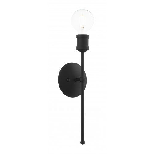 1 Light Black Wall Sconce Livex