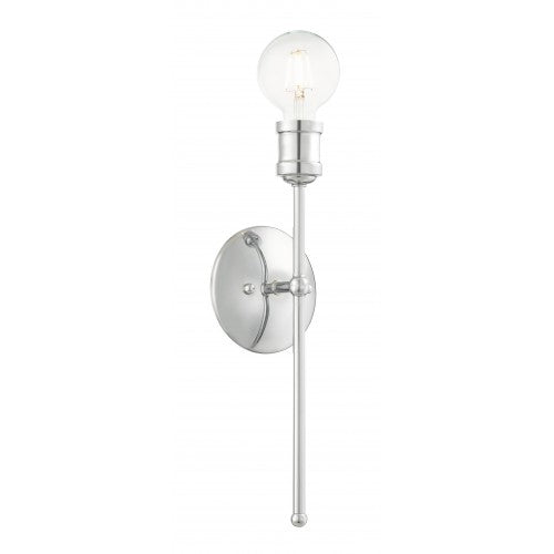 1 Light Polished Chrome Wall Sconce Livex