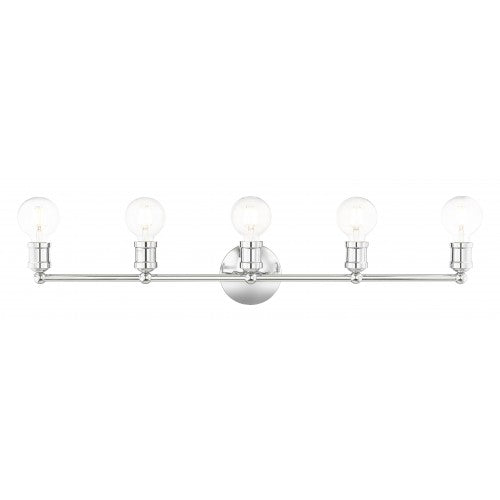 5 Light Polished Chrome Bath Vanity Livex