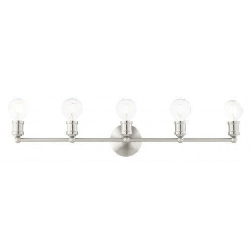 5 Light Brushed Nickel Bath Vanity Livex