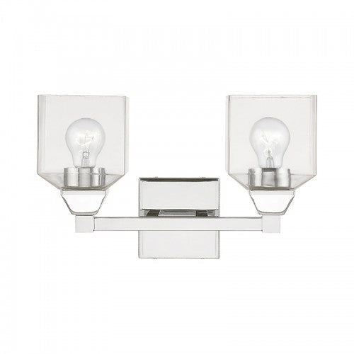 2 Light Polished Chrome Vanity Sconce Livex