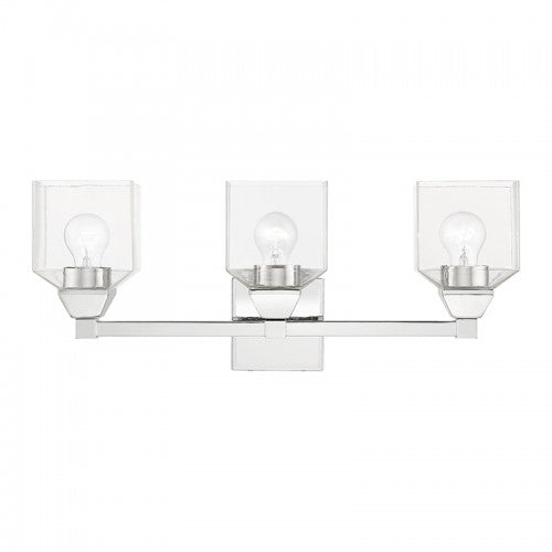 3 Light Polished Chrome Vanity Sconce Livex