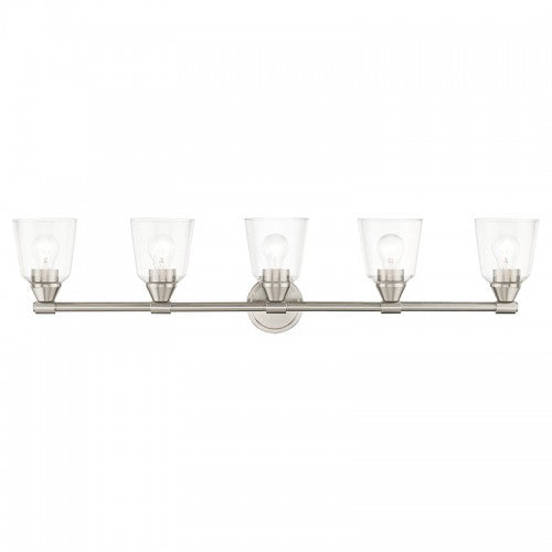 5 Light Brushed Nickel Large Vanity Sconce Livex