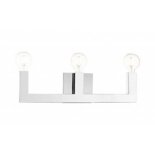 3 Light Polished Chrome Bath Vanity Livex