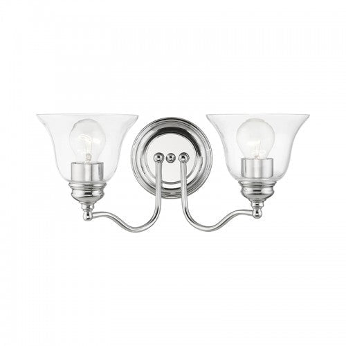 2 Light Polished Chrome Vanity Sconce Livex