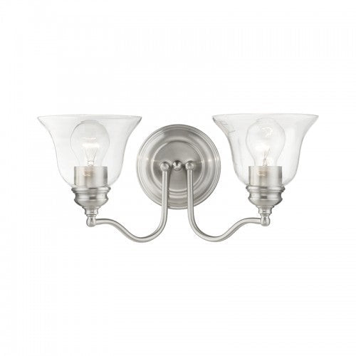 2 Light Brushed Nickel Vanity Sconce Livex