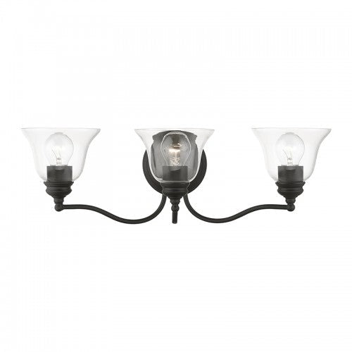 3 Light Black Vanity Sconce Livex