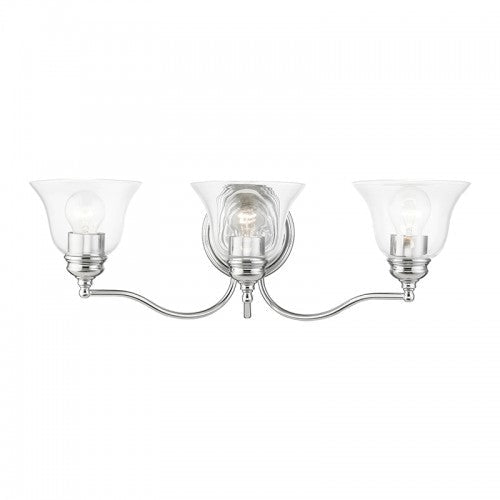 3 Light Polished Chrome Vanity Sconce Livex