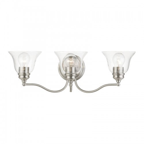 3 Light Brushed Nickel Vanity Sconce Livex