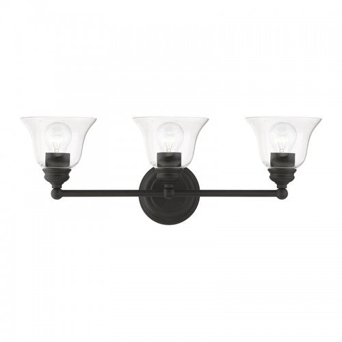 3 Light Black Vanity Sconce Livex