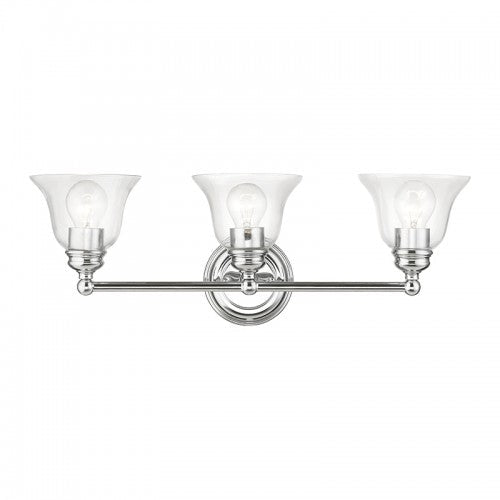 3 Light Polished Chrome Vanity Sconce Livex