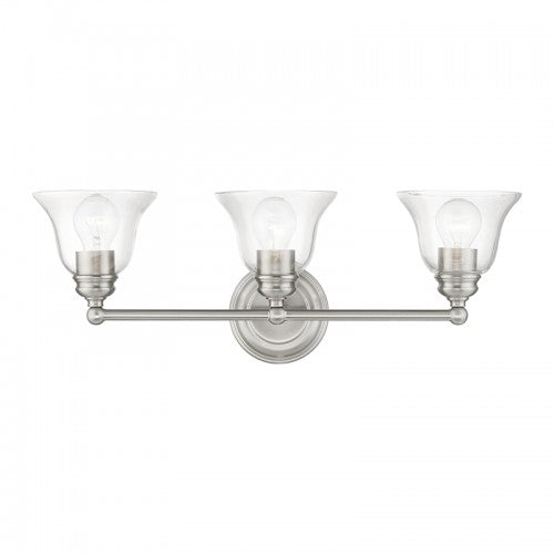 3 Light Brushed Nickel Vanity Sconce Livex