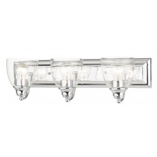 3 Light Polished Chrome Vanity Sconce Livex