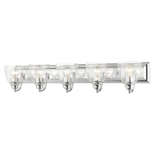 5 Light Polished Chrome Vanity Sconce Livex