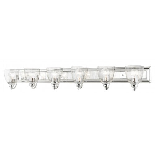 6 Light Polished Chrome Vanity Sconce Livex