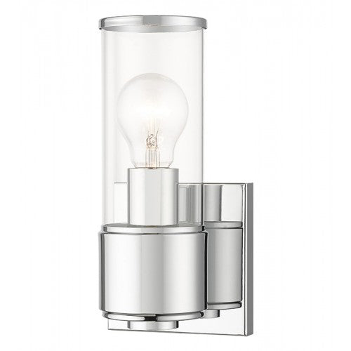 1 Light Polished Chrome ADA Sconce Livex