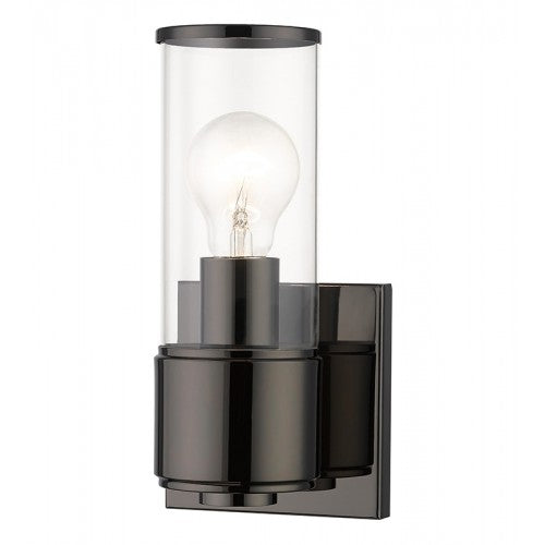 1 Light Black Chrome ADA Sconce Livex