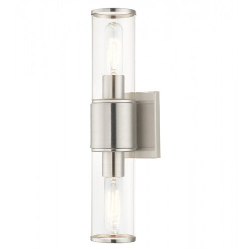 2 Light Brushed Nickel Vanity Sconce Livex