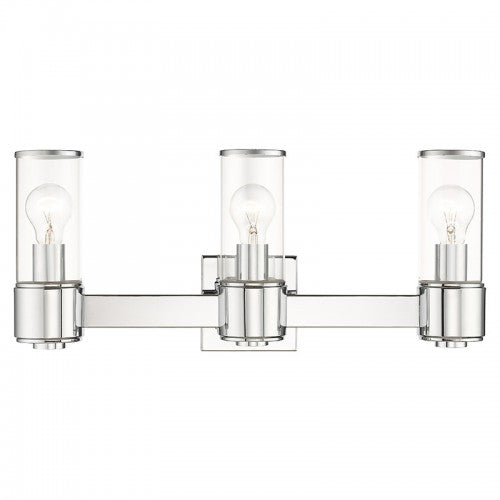 3 Light Polished Chrome Vanity Sconce Livex